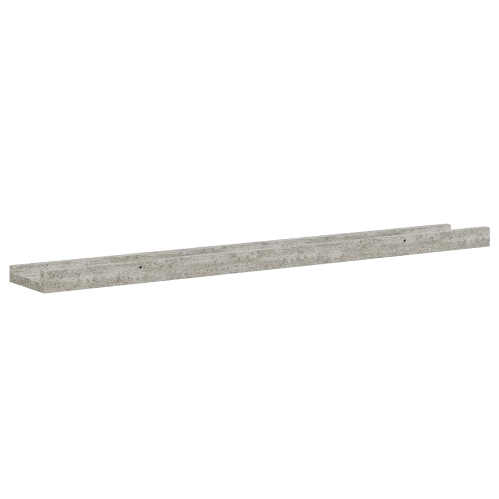 Wall Shelves 4 pcs Concrete Grey 80x9x3 cm