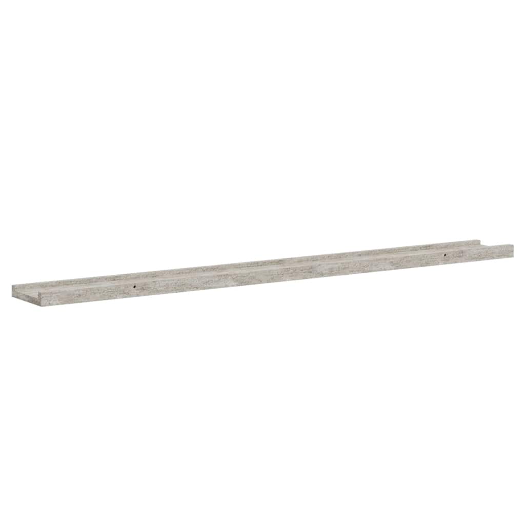 Wall Shelves 4 pcs Concrete Grey 100x9x3 cm