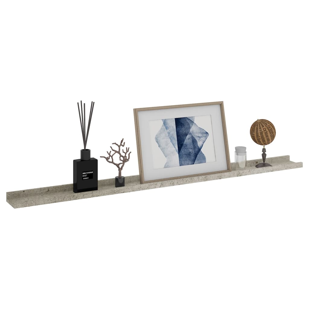 vidaXL Wall Shelves 4 pcs Concrete Grey 115x9x3 cm