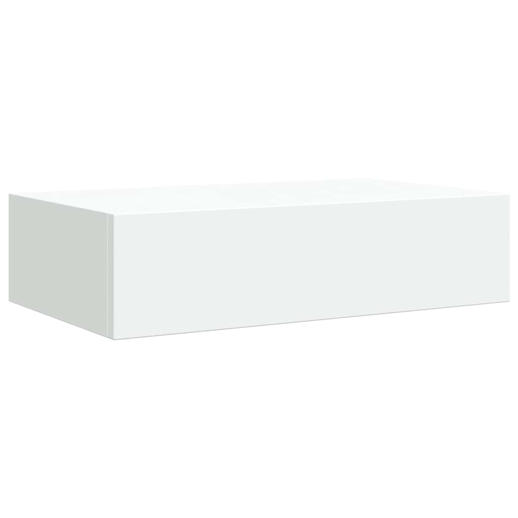 Wall-mounted Drawer Shelf White 40x23.5x10 cm MDF