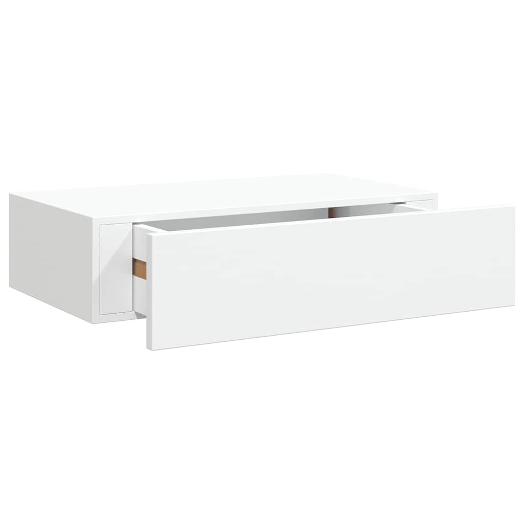 Wall-mounted Drawer Shelves 2 pcs White 40x23.5x10 cm MDF