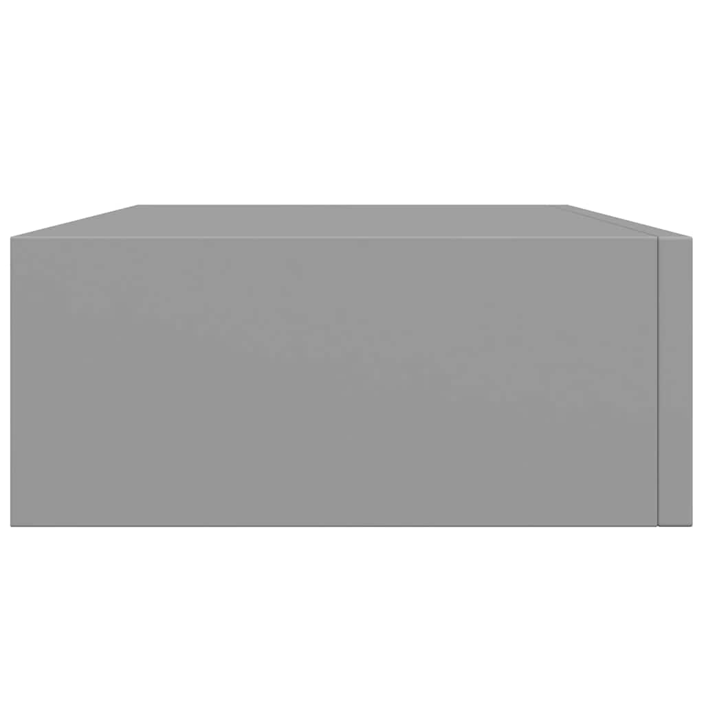 Drawer Shelf | Grey | MDF, metal | Compact | Floating Shelf | Rectangular