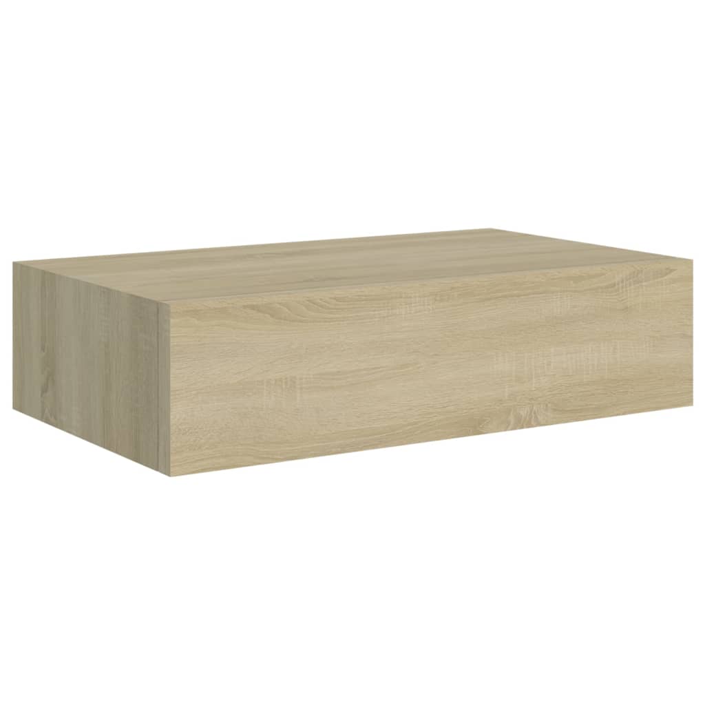 vidaXL Wall-mounted Drawer Shelf Oak 40x23.5x10cm MDF