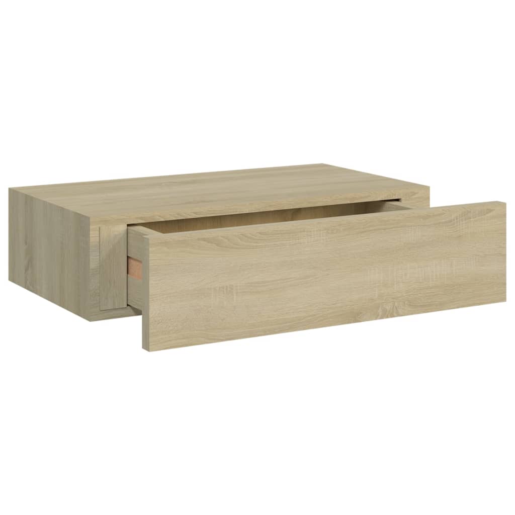 vidaXL Wall-mounted Drawer Shelf Oak 40x23.5x10cm MDF