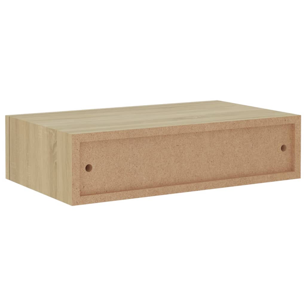 vidaXL Wall-mounted Drawer Shelf Oak 40x23.5x10cm MDF