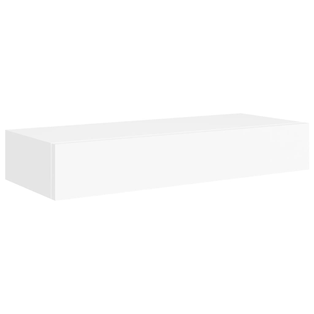 Wall-mounted Drawer Shelves 2 pcs White 60x23.5x10cm MDF