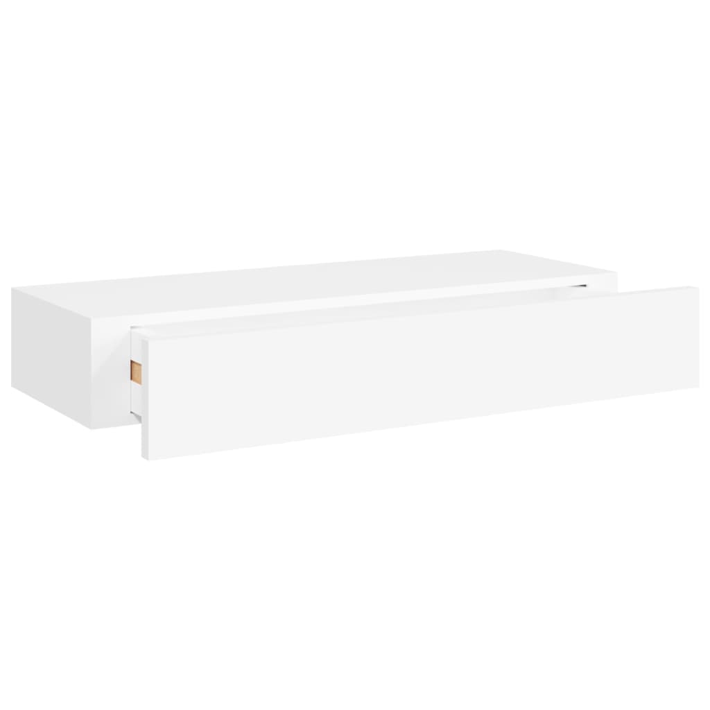 vidaXL Wall-mounted Drawer Shelves 2 pcs White 60x23.5x10cm MDF