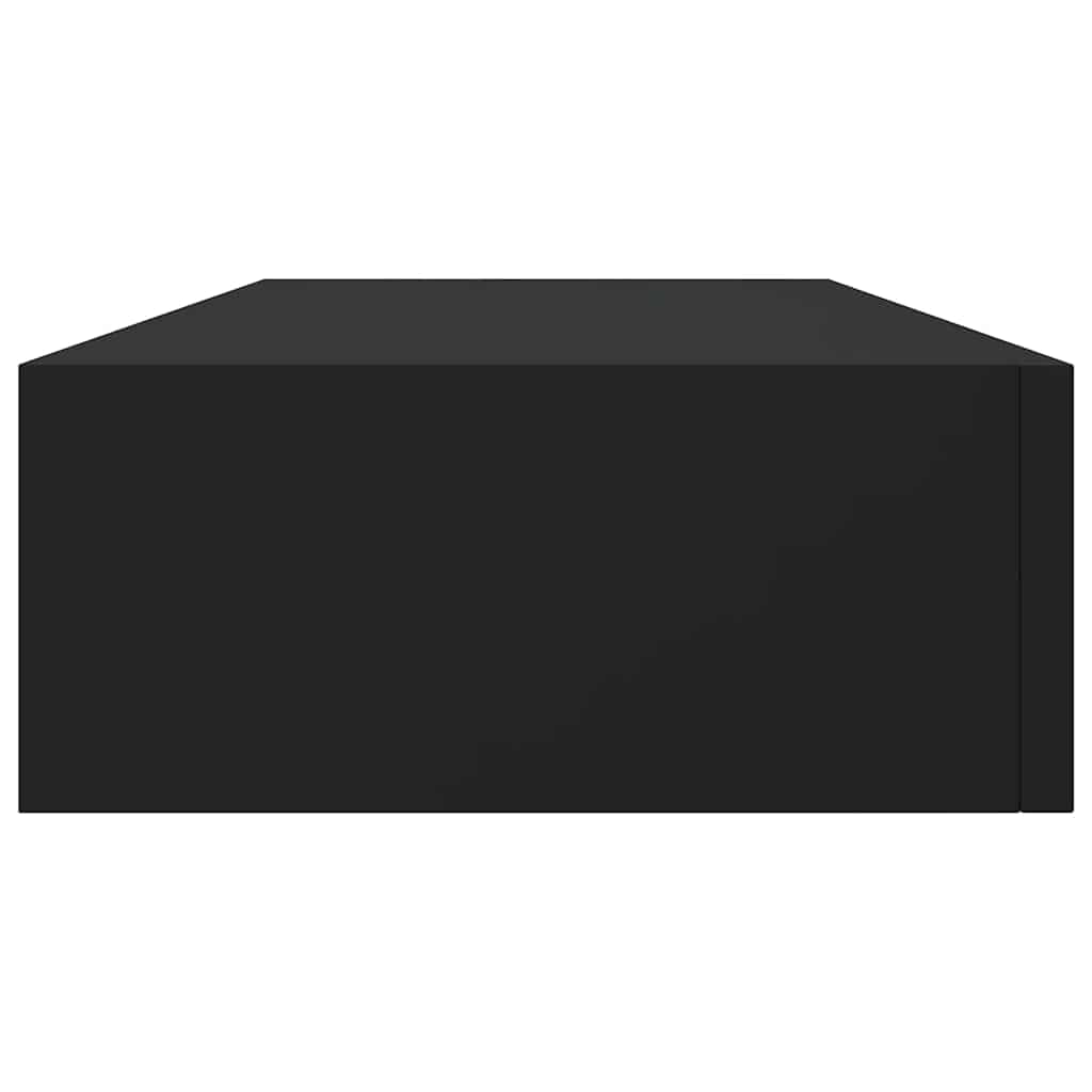 Wall-mounted Drawer Shelves 2 pcs Black 60x23.5x10cm MDF