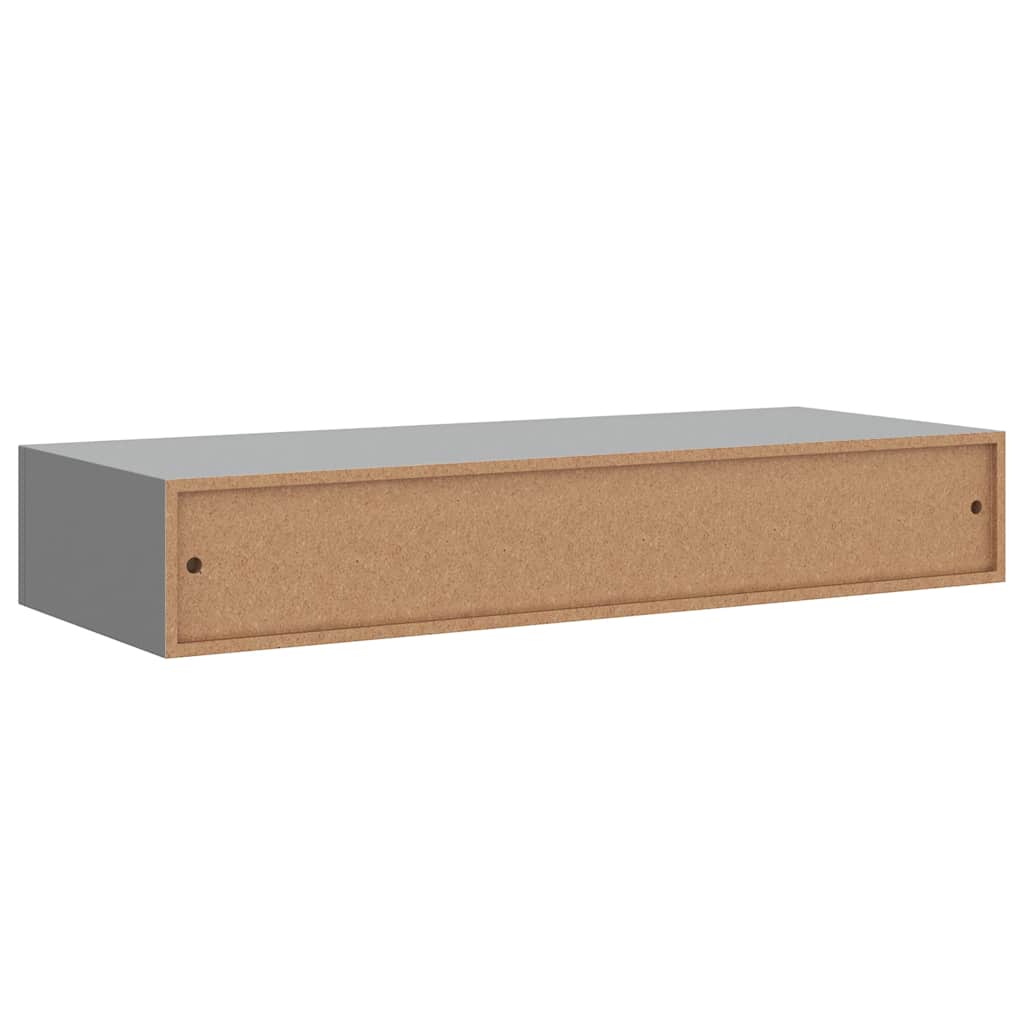 Drawer Shelf | Grey | MDF | 60x23.5x10 cm | Drawer Shelf | Rectangular