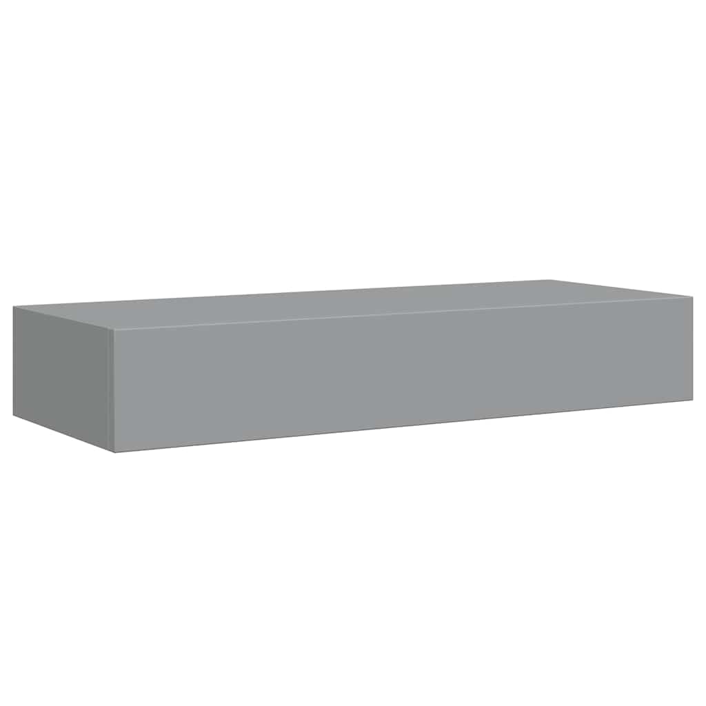 Wall-mounted Drawer Shelves 2 pcs Grey 60x23.5x10cm MDF