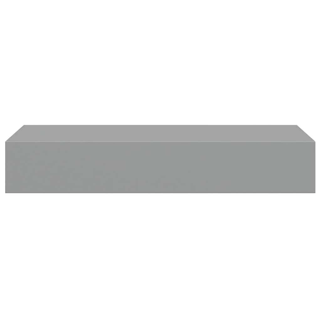Wall-mounted Drawer Shelves 2 pcs Grey 60x23.5x10cm MDF