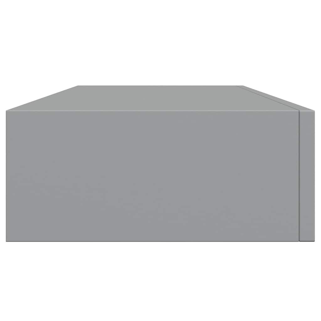 Wall-mounted Drawer Shelves 2 pcs Grey 60x23.5x10cm MDF
