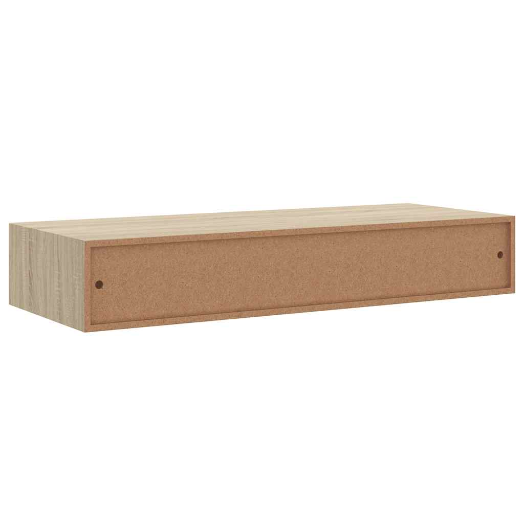Wall-mounted Drawer Shelves 2 pcs Grey 60x23.5x10cm MDF