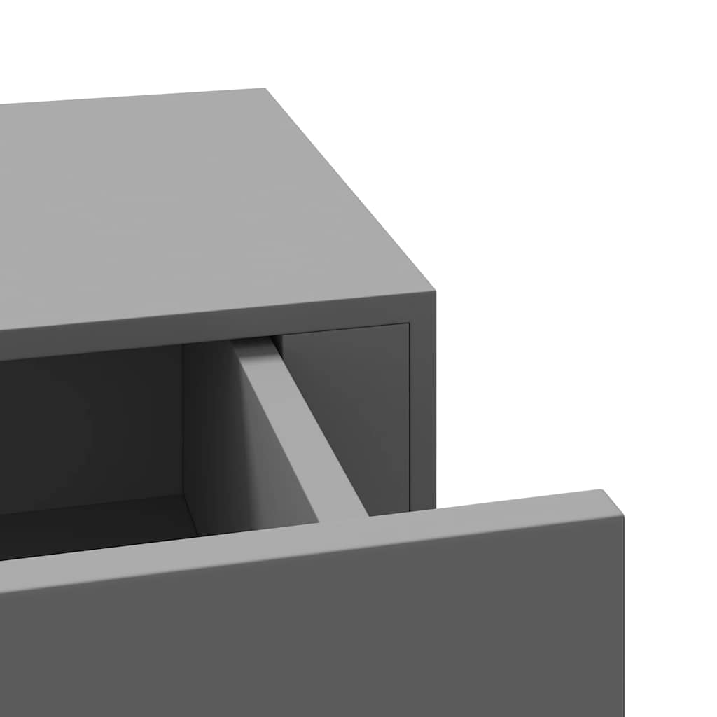 Wall-mounted Drawer Shelves 2 pcs Grey 60x23.5x10cm MDF