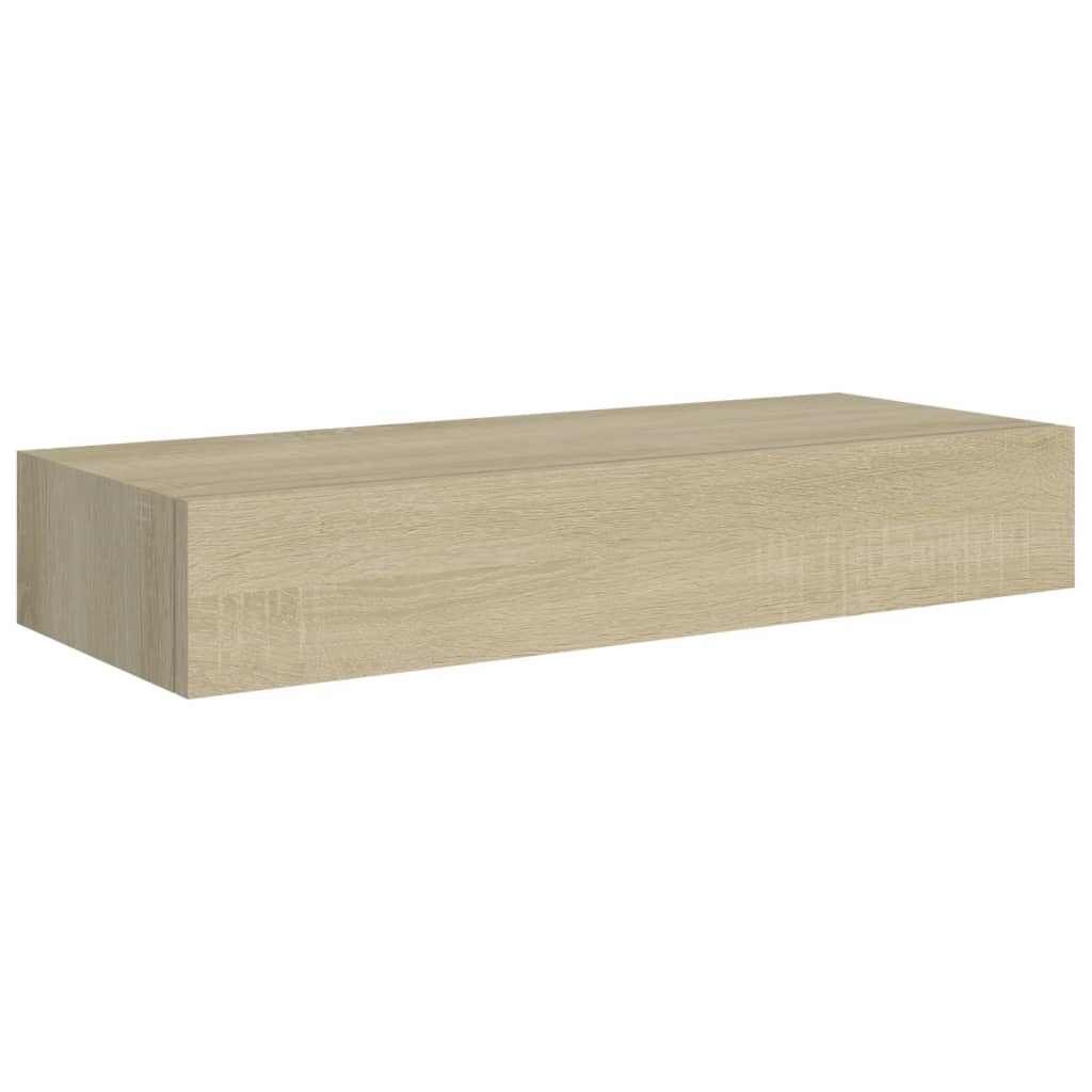 vidaXL Wall-mounted Drawer Shelf Oak 60x23.5x10cm MDF