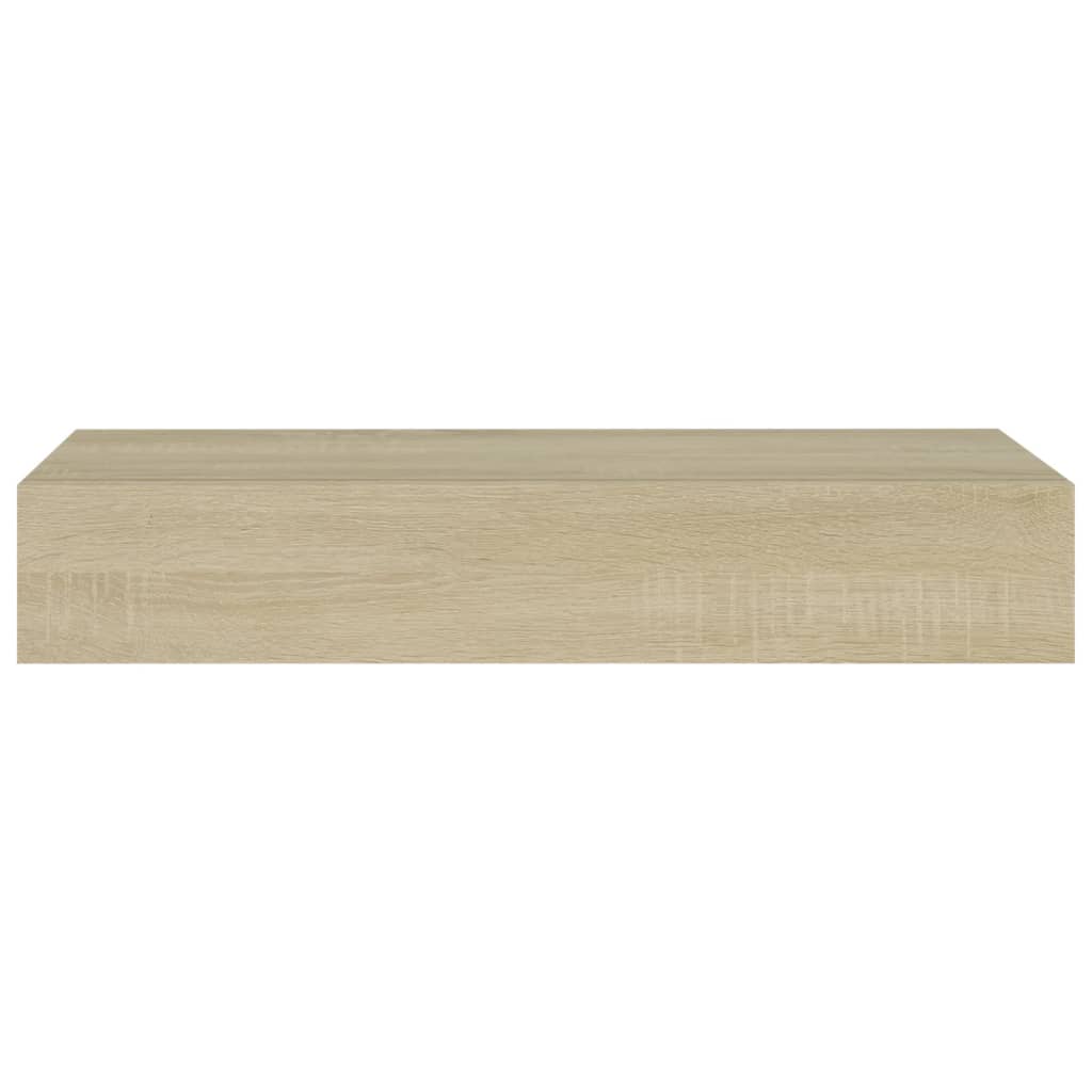 vidaXL Wall-mounted Drawer Shelf Oak 60x23.5x10cm MDF