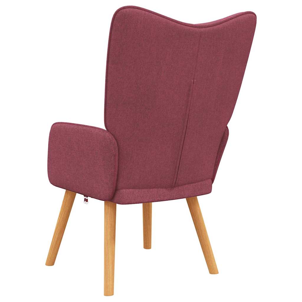 Relaxing Chair Wine Red Fabric