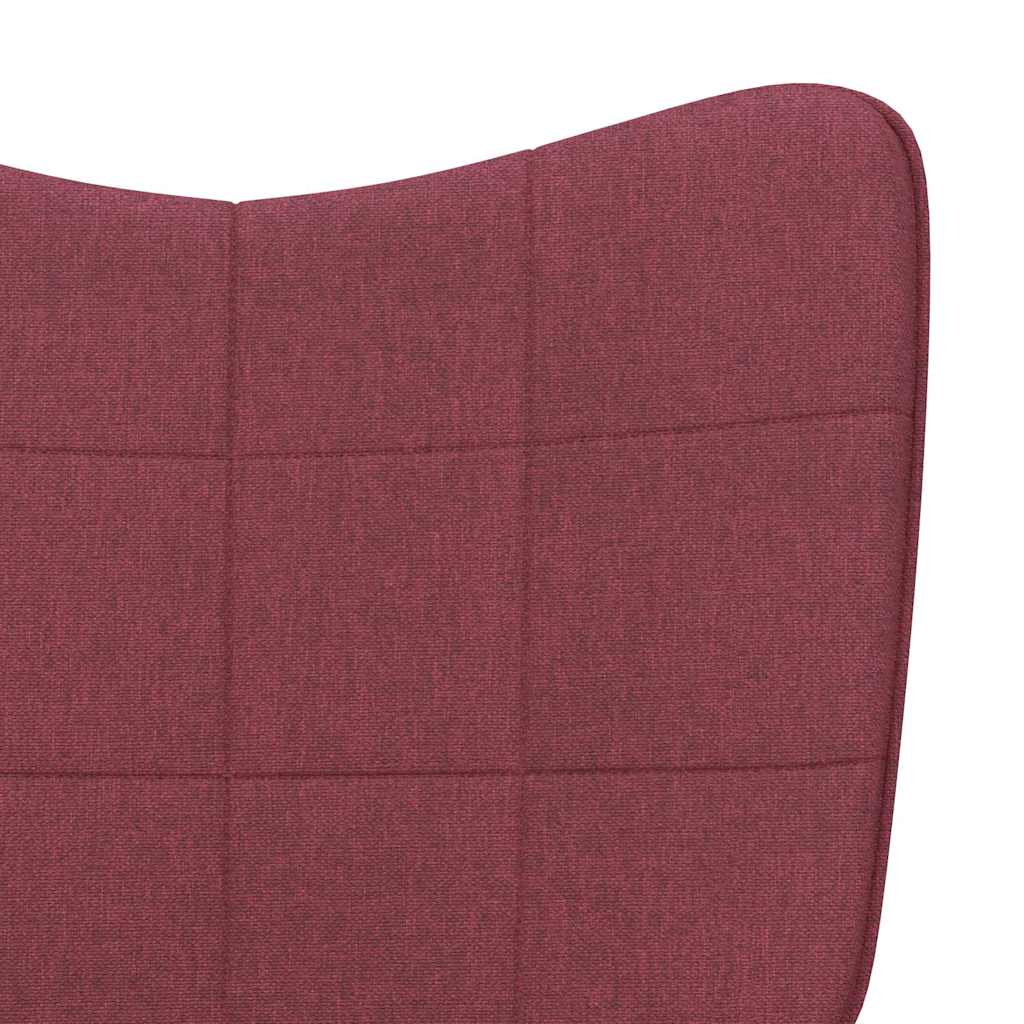 Relaxing Chair Wine Red Fabric
