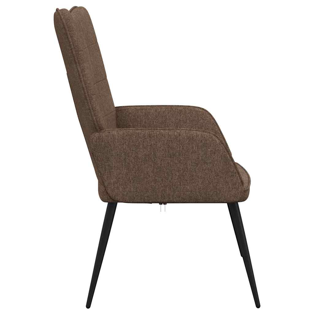 Relaxing Chair Brown Fabric