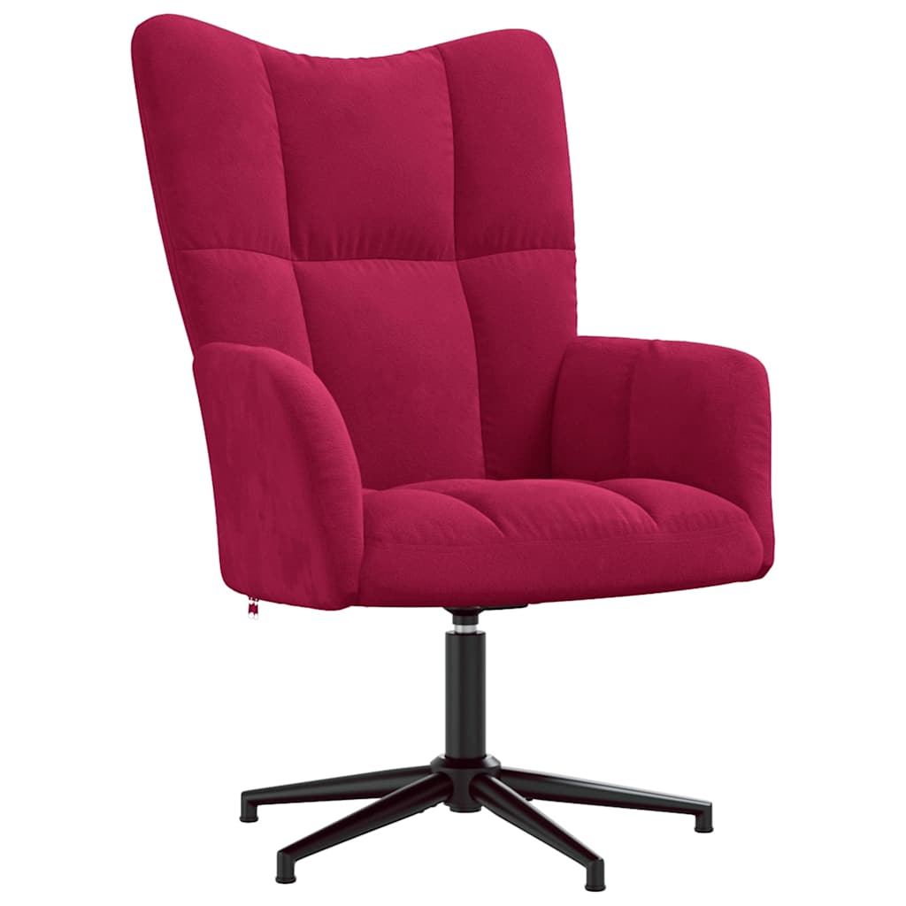 Relaxing Chair Wine Red Velvet