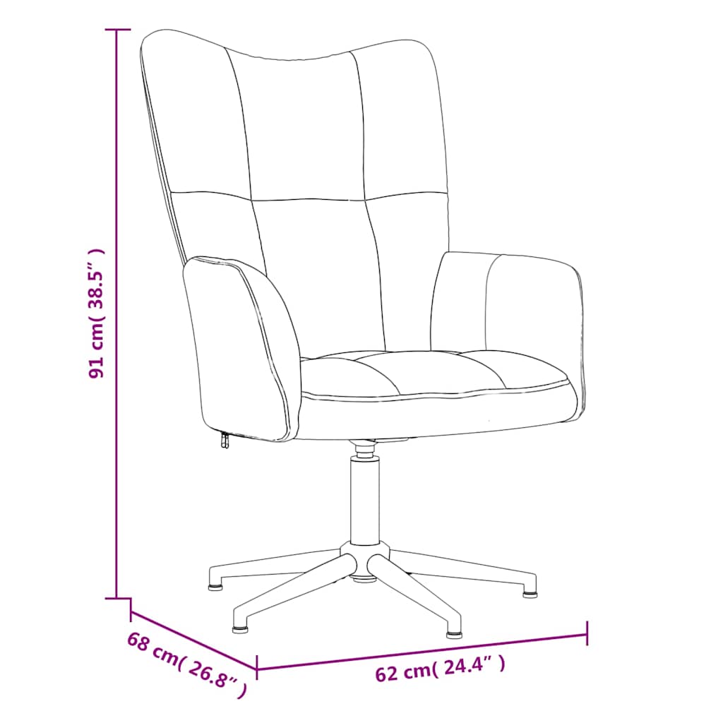 Relaxing Chair Brown Velvet
