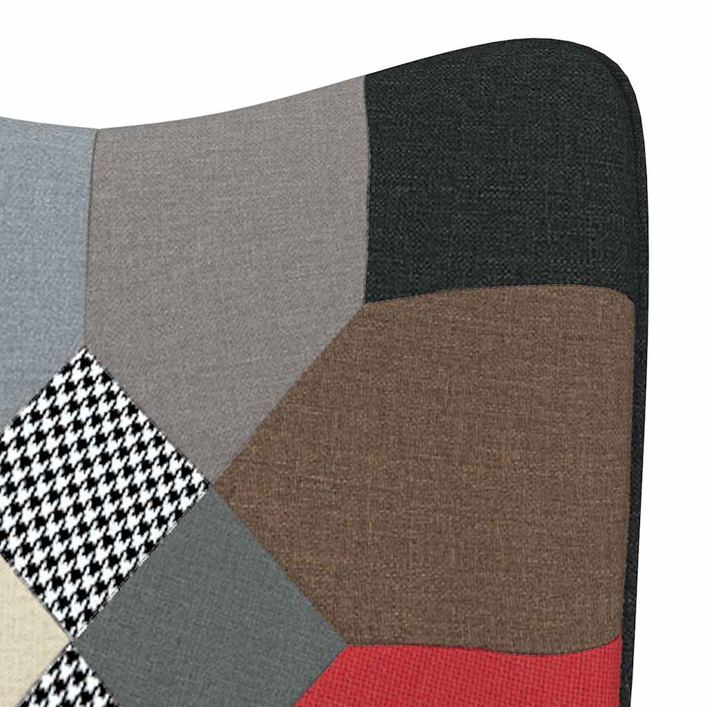 328198 vidaXL Relaxing Chair with a Stool Patchwork Fabric