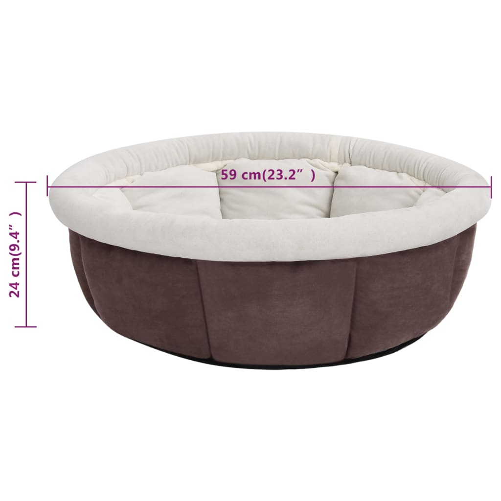 vidaXL Dog Bed 59x59x24 cm Brown