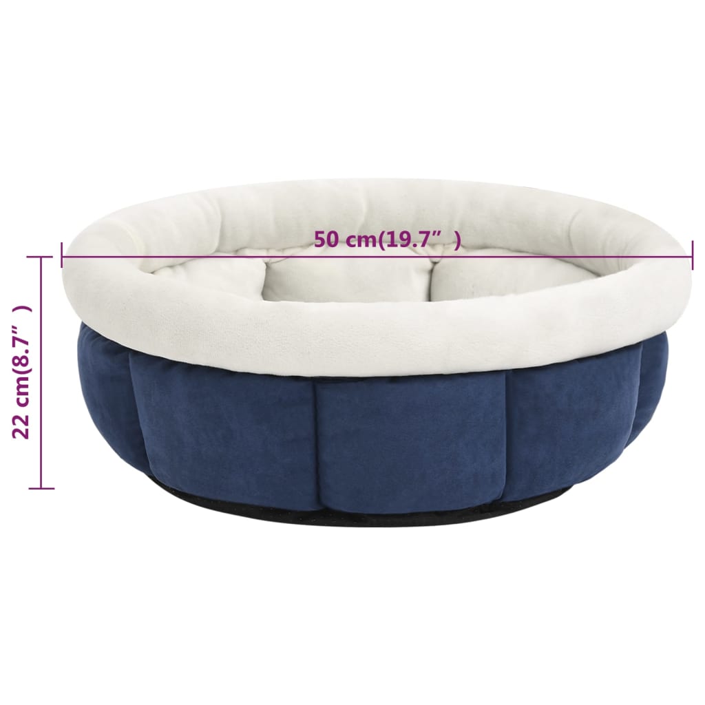 vidaXL Dog Bed 50x50x22 cm Blue