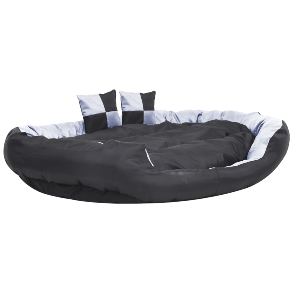 vidaXL Reversible & Washable Dog Cushion Grey and Black 150x120x25 cm