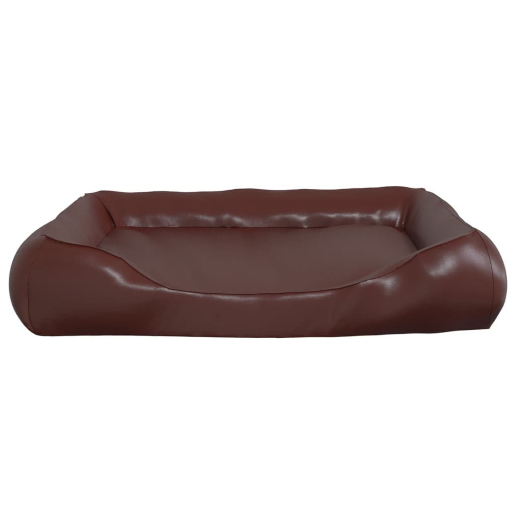 Dog Bed Brown 105x80x25 cm Faux Leather