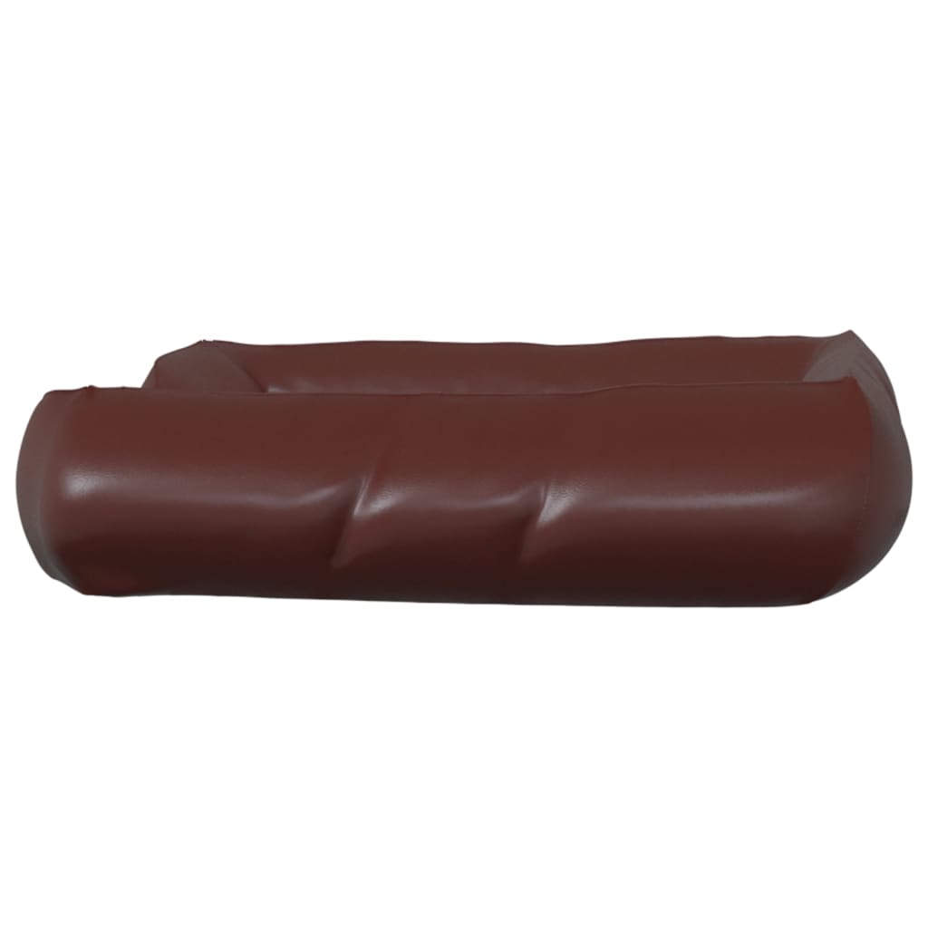 Dog Bed Brown 105x80x25 cm Faux Leather