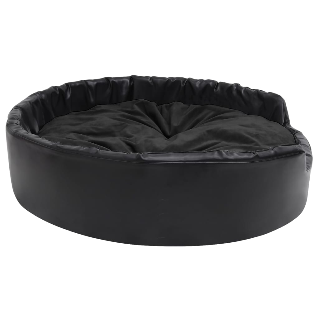 vidaXL Dog Bed Black 99x89x21 cm Plush and Faux Leather