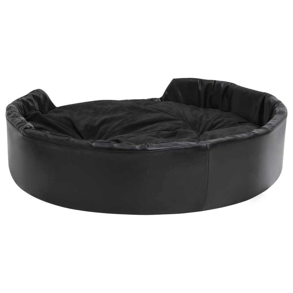 vidaXL Dog Bed Black 99x89x21 cm Plush and Faux Leather