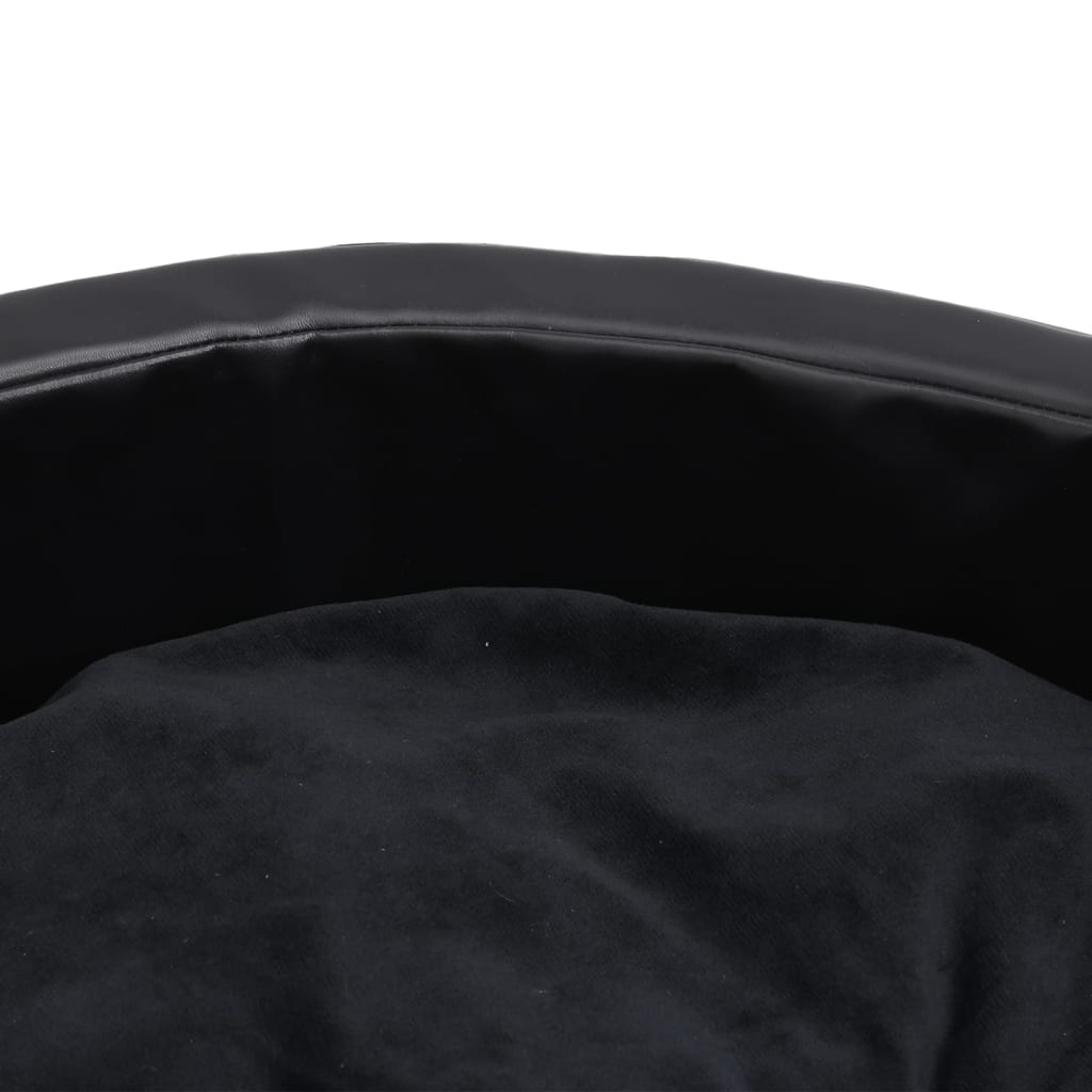 vidaXL Dog Bed Black 99x89x21 cm Plush and Faux Leather