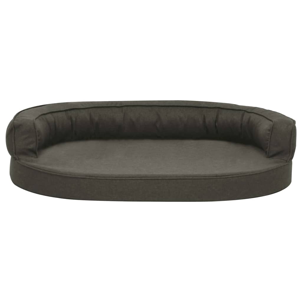 vidaXL Ergonomic Dog Bed Mattress 75x53 cm Linen Look Dark Grey