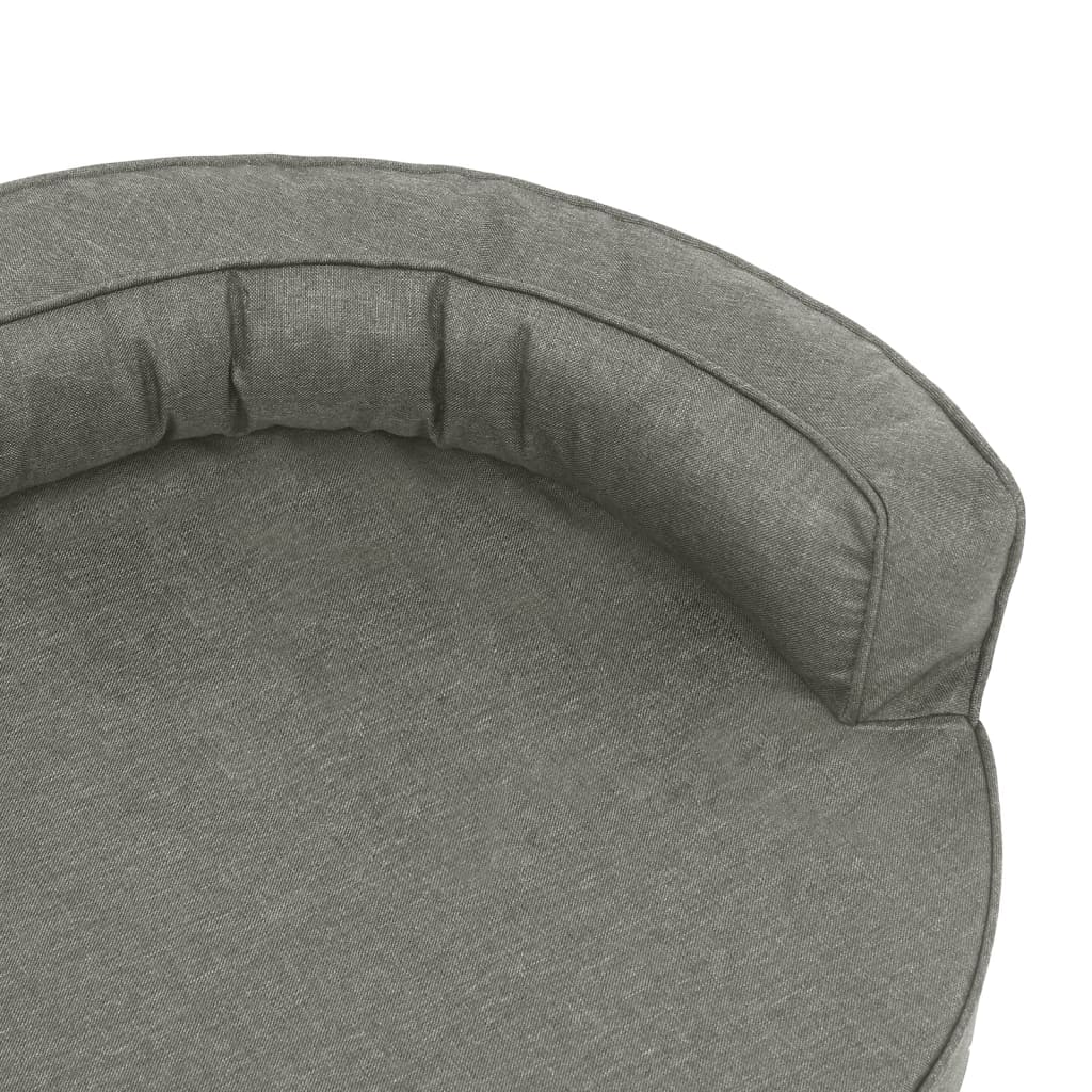 vidaXL Ergonomic Dog Bed Mattress 75x53 cm Linen Look Grey