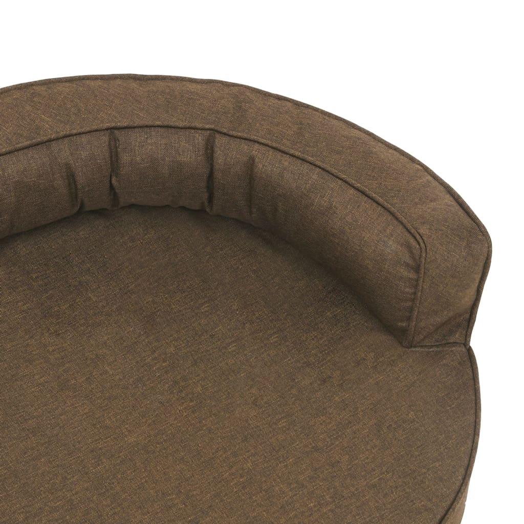 vidaXL Ergonomic Dog Bed Mattress 75x53 cm Linen Look Brown