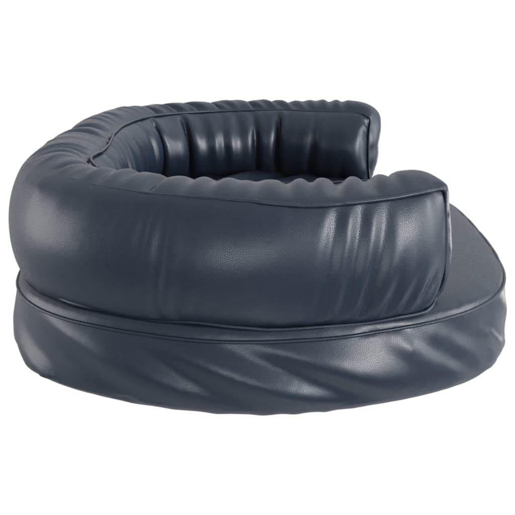 vidaXL Ergonomic Foam Dog Bed Dark Blue 88x65 cm Faux Leather