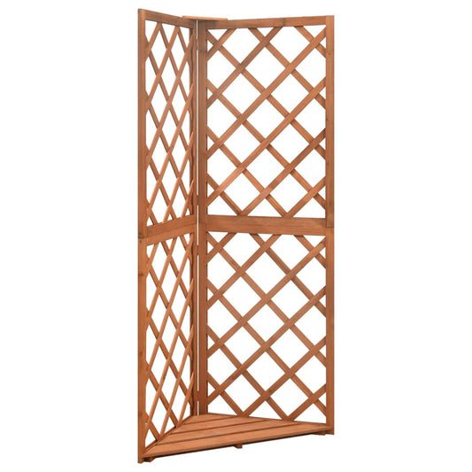 vidaXL Corner Trellis 50x50x145 cm Solid Fir Wood