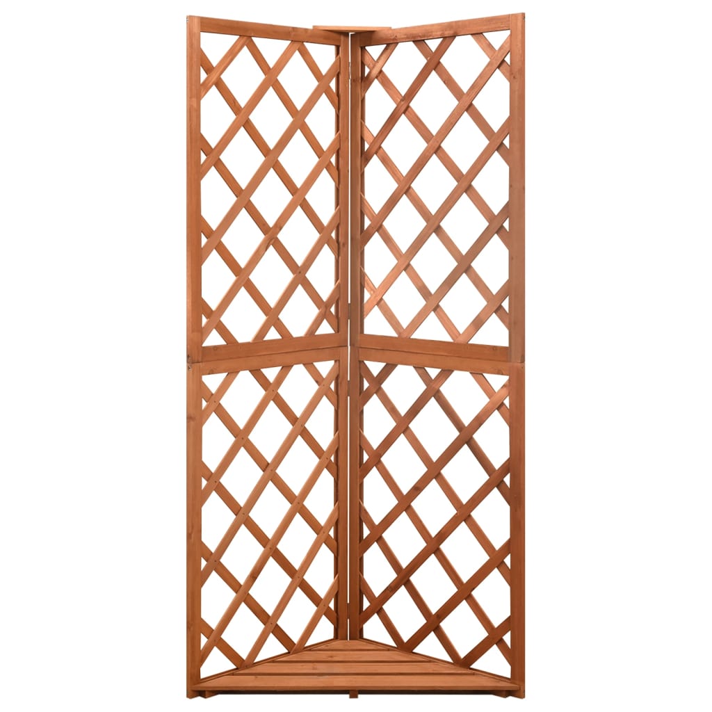 vidaXL Corner Trellis 50x50x145 cm Solid Fir Wood