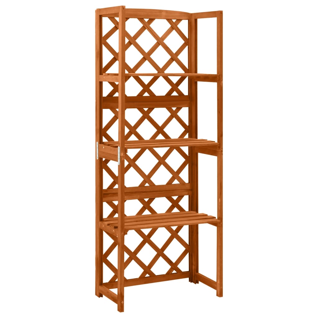 vidaXL Trellis with Shelves 55x30x140 cm Solid Fir Wood