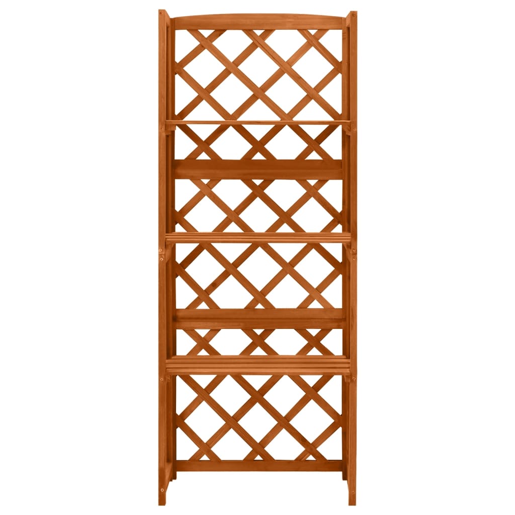 vidaXL Trellis with Shelves 55x30x140 cm Solid Fir Wood