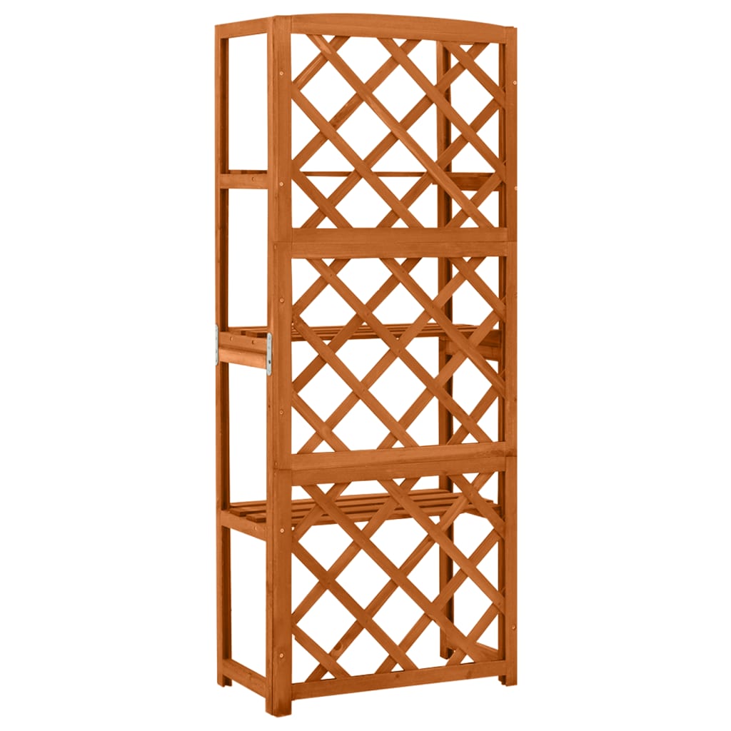 vidaXL Trellis with Shelves 55x30x140 cm Solid Fir Wood