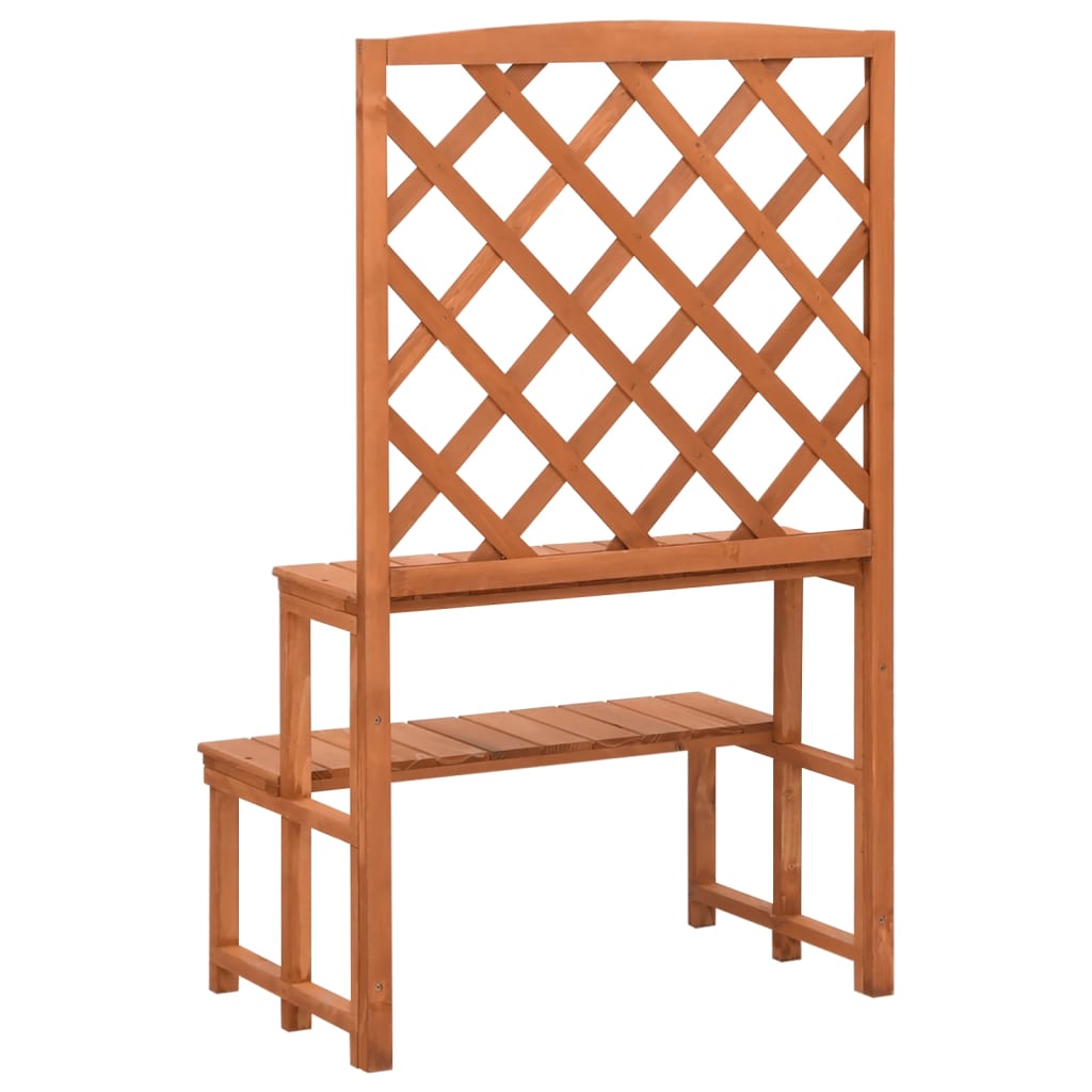 vidaXL Plant Stand with Trellis 70x42x115 cm Solid Fir Wood