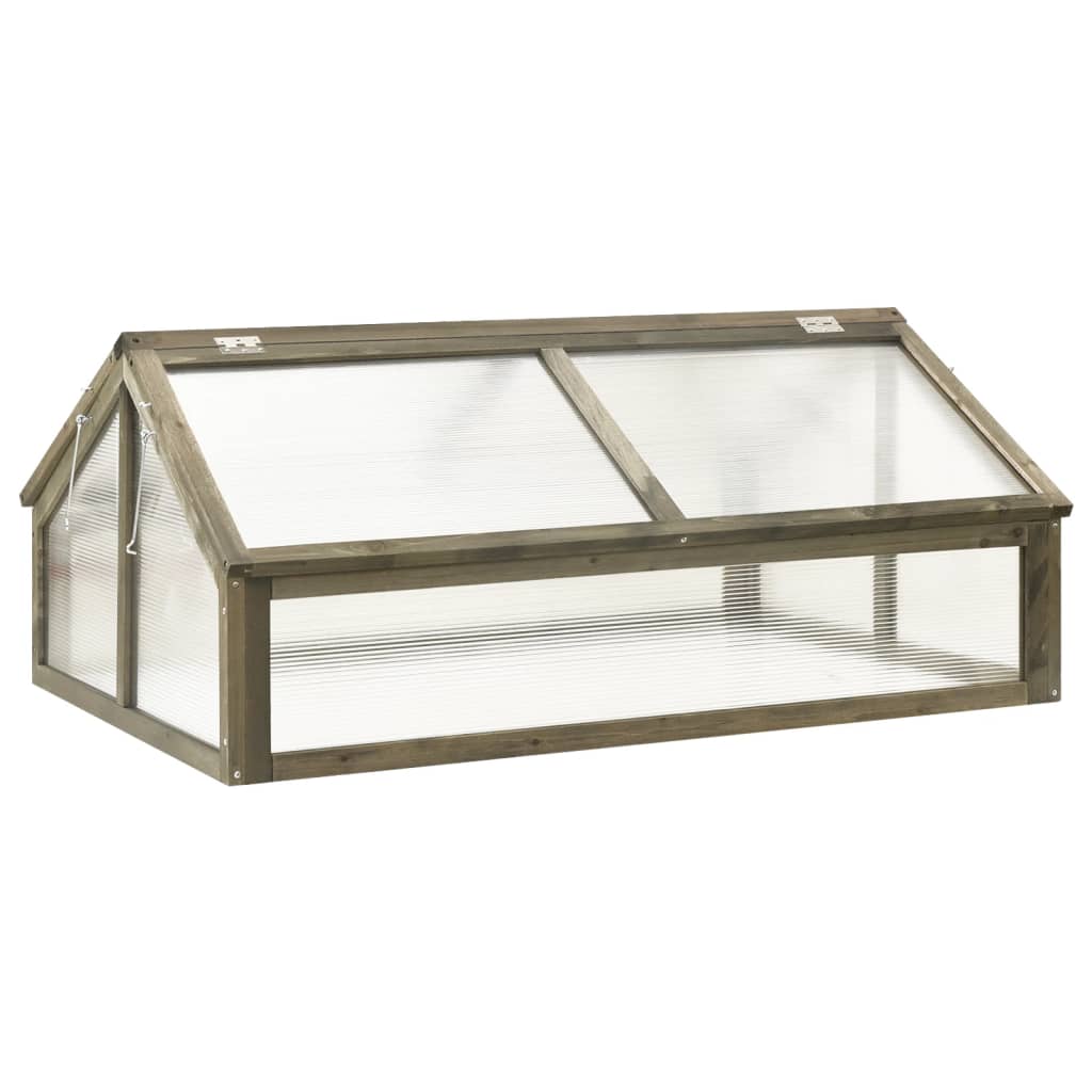 vidaXL Greenhouse Grey 114x80x50 cm Firwood