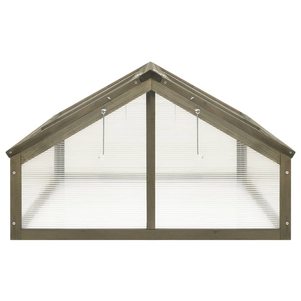 vidaXL Greenhouse Grey 114x80x50 cm Firwood