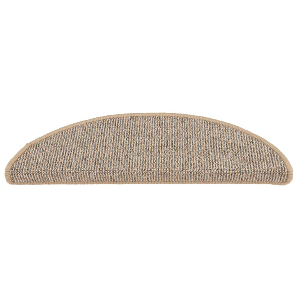Stair Mats 15 pcs 56x17x3 cm Brown Half Round