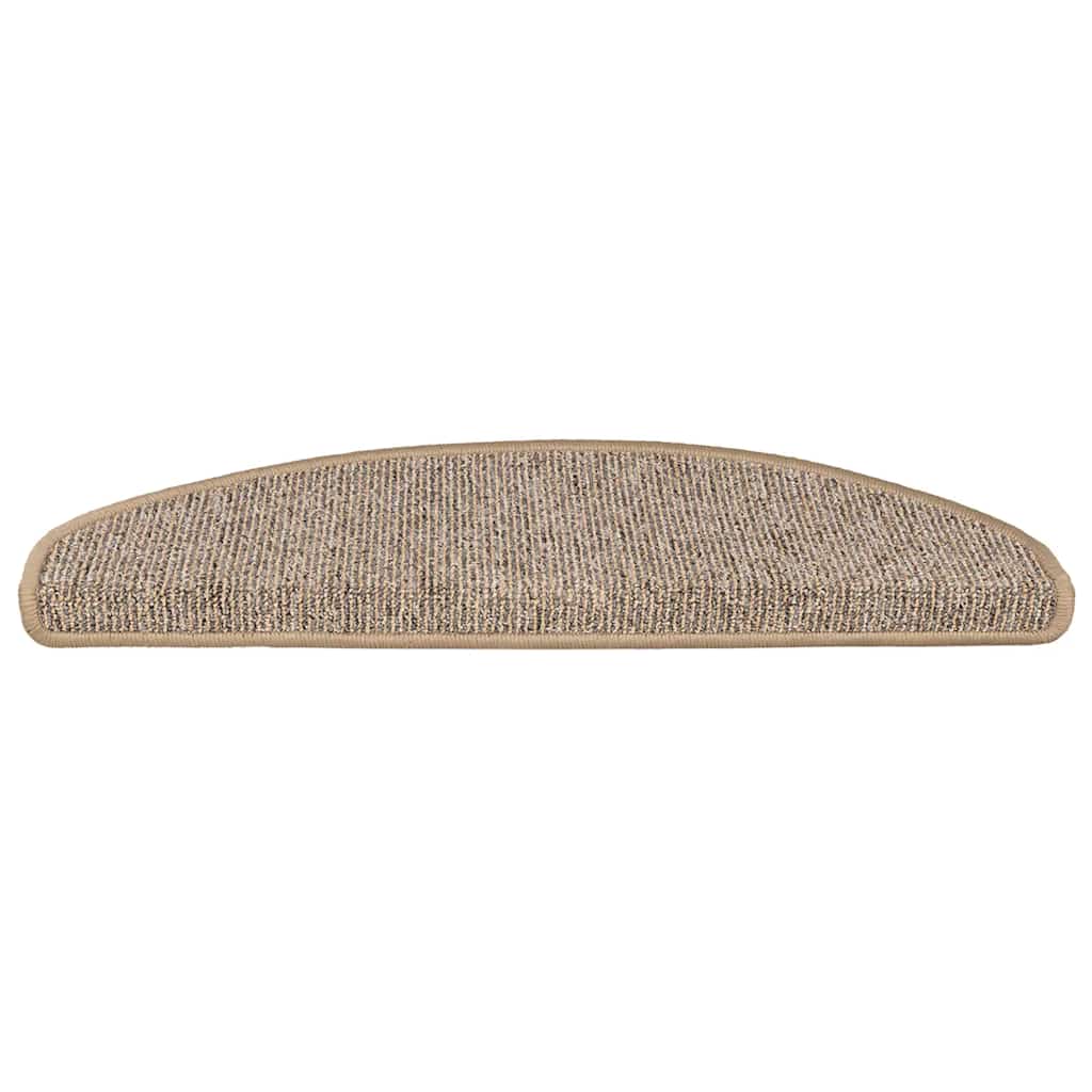 Stair Mats 15 pcs 65x21x4 cm Brown Half Round Large