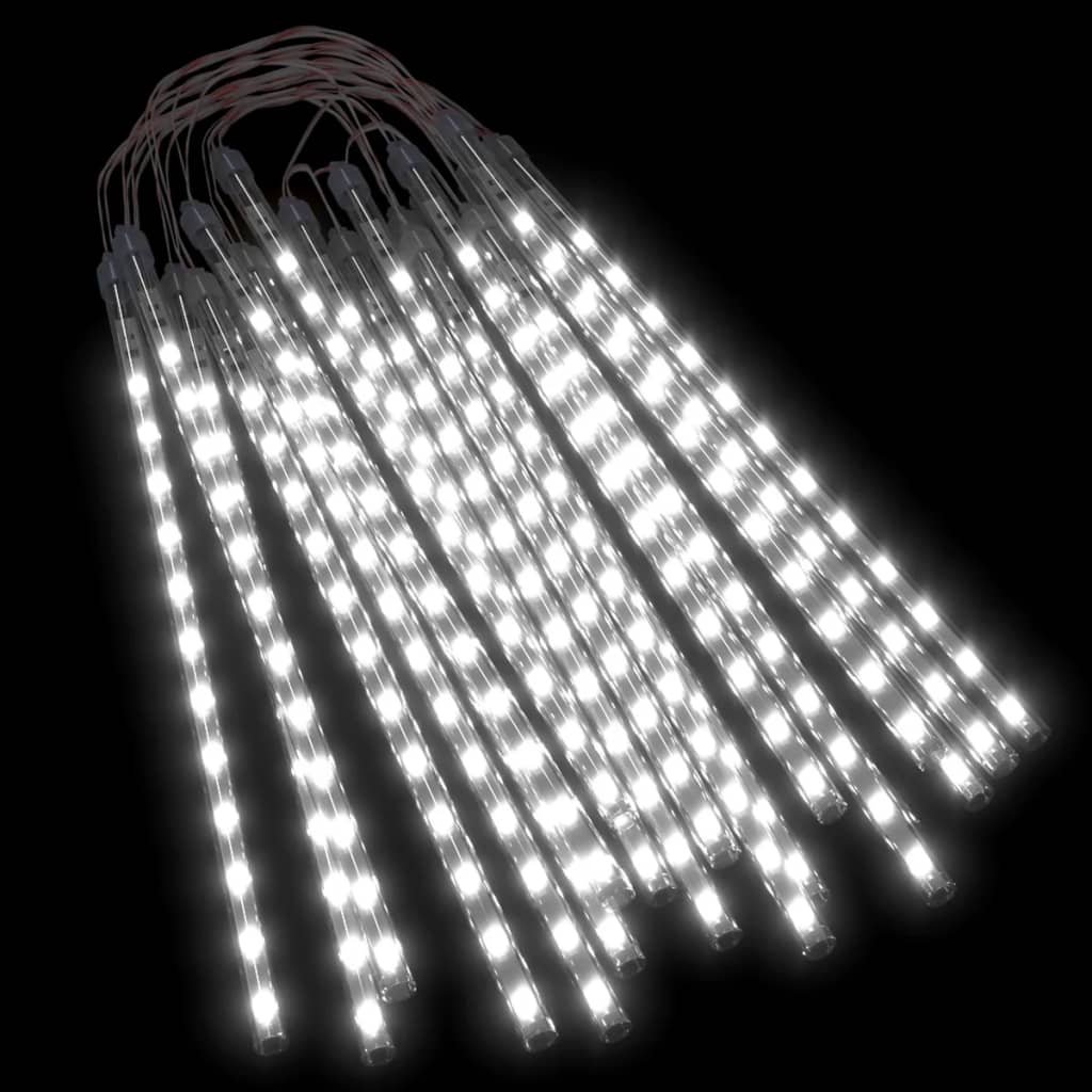 vidaXL Meteor Lights 20 pcs 30 cm Cold White 480 LEDs Indoor Outdoor