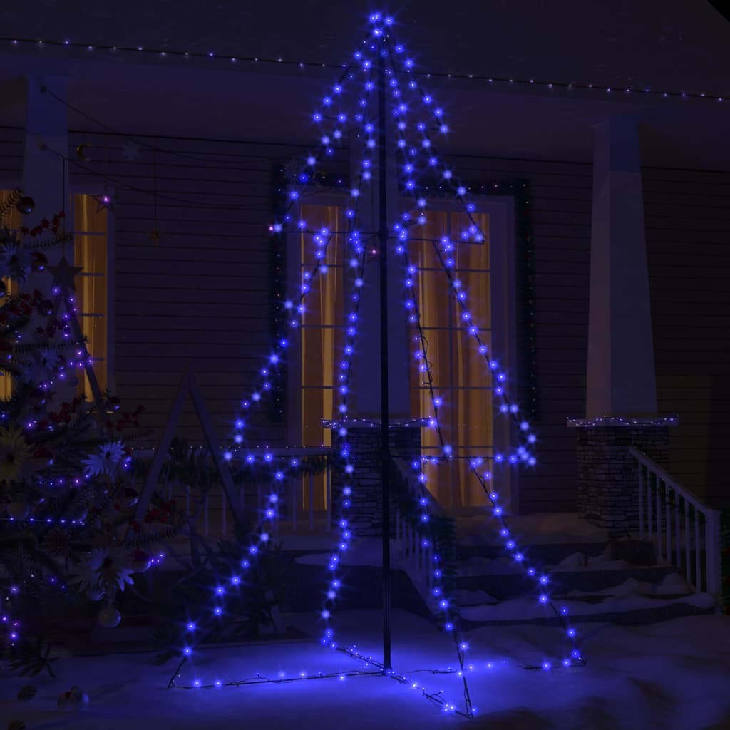 vidaXL Christmas Cone Tree 240 LEDs Indoor and Outdoor 118x180 cm